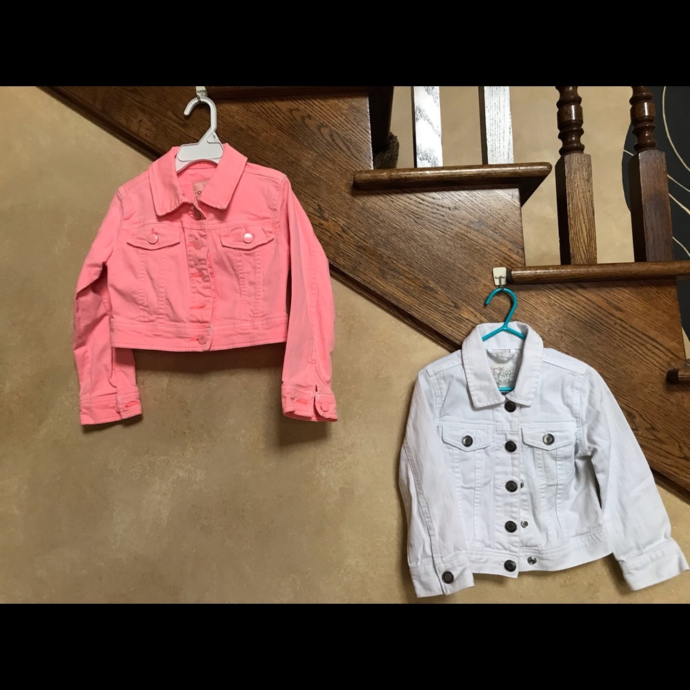 2 kids blue jean jackets
